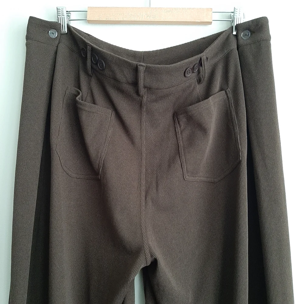 Halara Dark Brown Wide Leg Comfort Pants Size Medium
